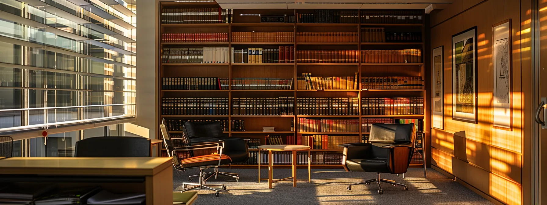 a sharply lit modern law office showcases a diverse group of criminal defense attorneys engaged in a heated discussion, surrounded by legal books and case files, embodying the strategic analysis of various criminal defense strategies.