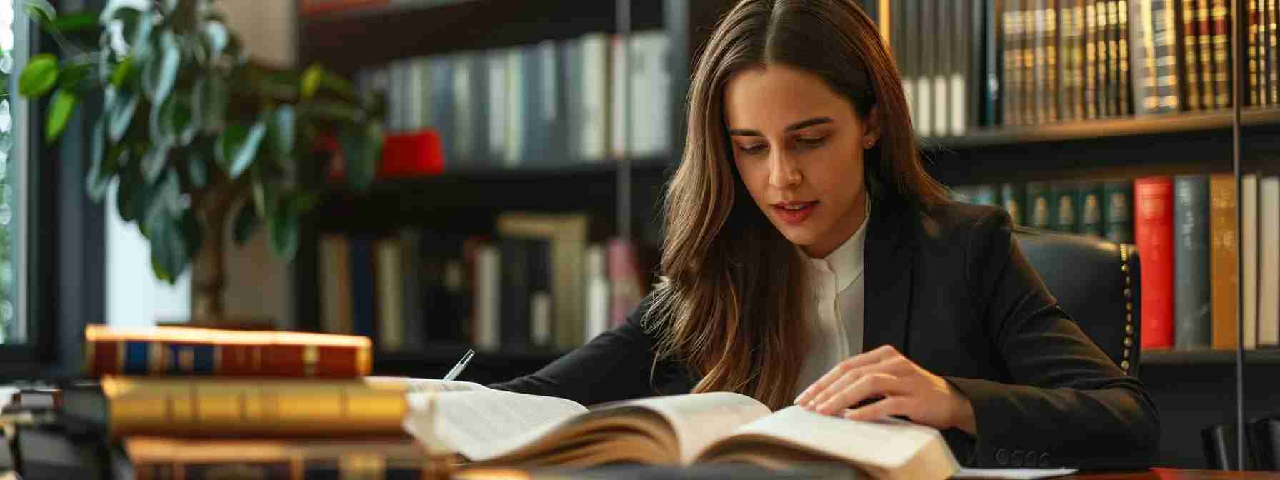 a focused and professional urban office setting features a confident criminal defense attorney engaging with clients, framed by legal books and documents, highlighting the importance of expertise in navigating complex case outcomes.