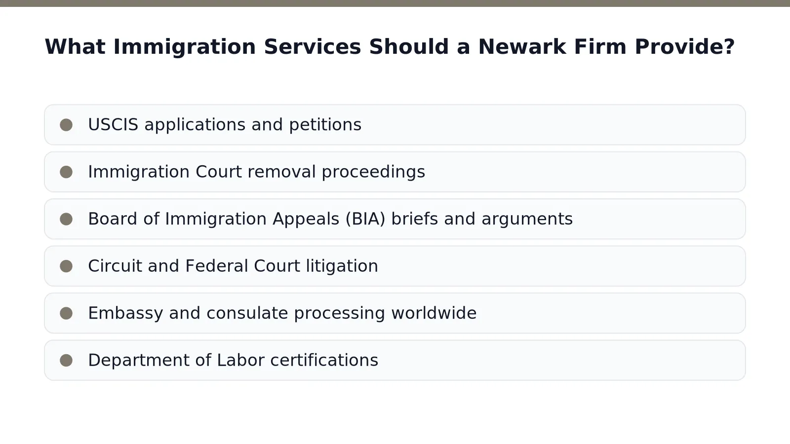 What Immigration Services Should a Newark Firm Provide in Newark, New Jersey
